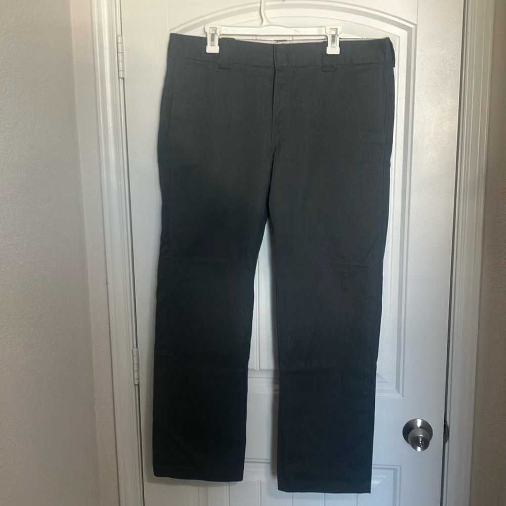 Dickies Straight Slim Work Pants- Grey
